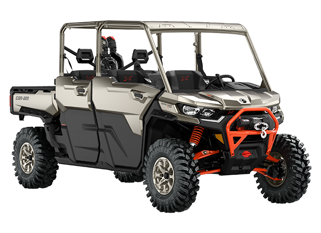 2023-Can-Am-Defender-MAX-XMR-with-doors-HD10-Liquid-Titanium-Magma-Red-front