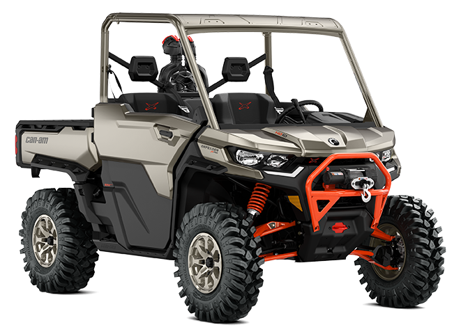 2023-Can-Am-Defender-XMR-with-doors-HD10-Liquid-Titanium-Magma-Red-front