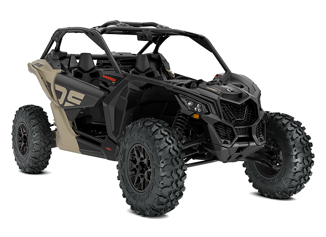 2023-Can-Am-MaverickX3-DS-Turbo-Desert-Tan-Carbon-Black-front