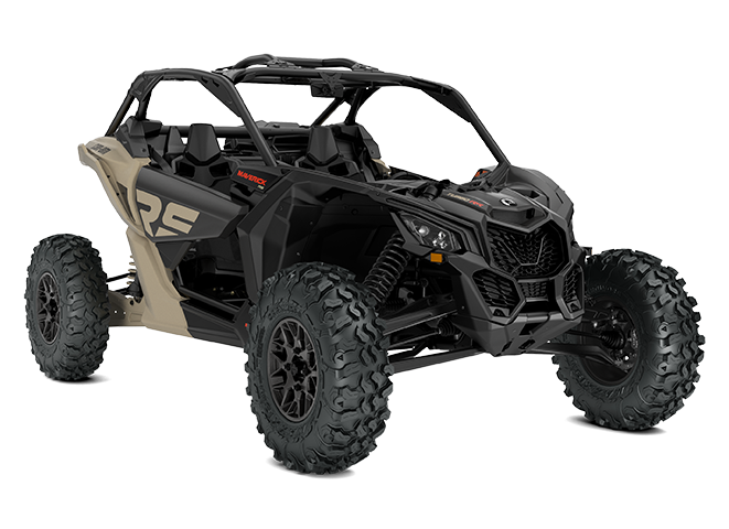 ORV-SSV-MY23-MaverickX3-RS-TurboRR-Desert-Tan-Carbon-Black-front